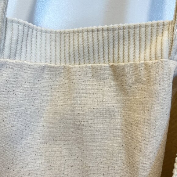 New Sezane Cream Corduroy Tote Bag - Picture 4 of 4